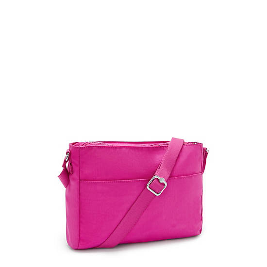 New Angie Crossbody Bag, Glowing Fuchsia, large