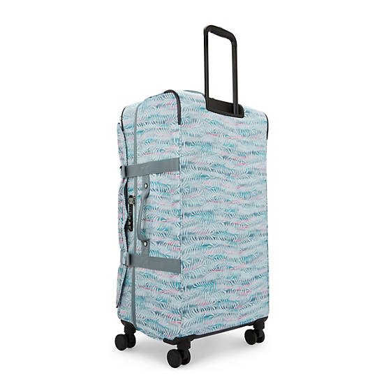 Spontaneous Large Printed Rolling Luggage, Palm Tree Leaves, large