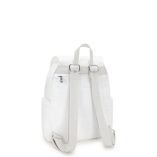 City Zip Small Backpack, Pure Alabaster, large