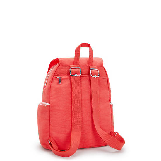 City Zip Small Backpack, Almost Coral, large