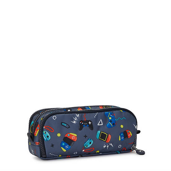 Gitroy Printed Pencil Case, Gaming Grey, large Gitroy Printed Pencil Case, Gaming Grey, large