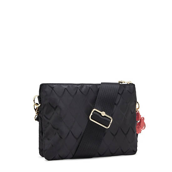 Riri Large Crossbody Bag, Scale Black Jacquard, large