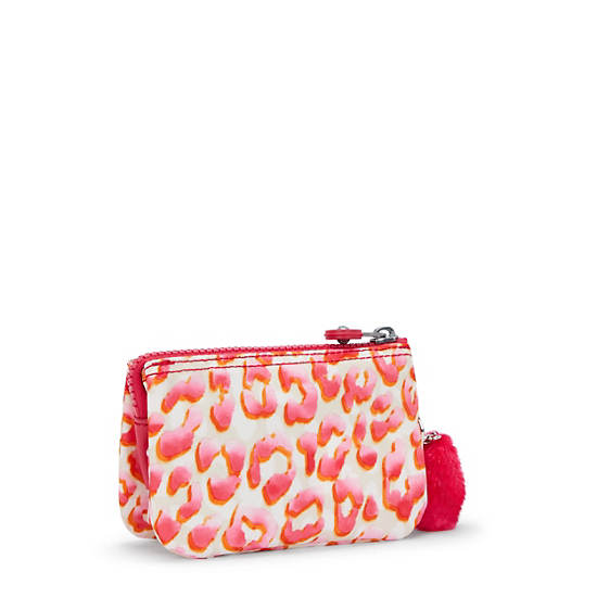 Creativity Small Printed Pouch, Pink Cheetah, large