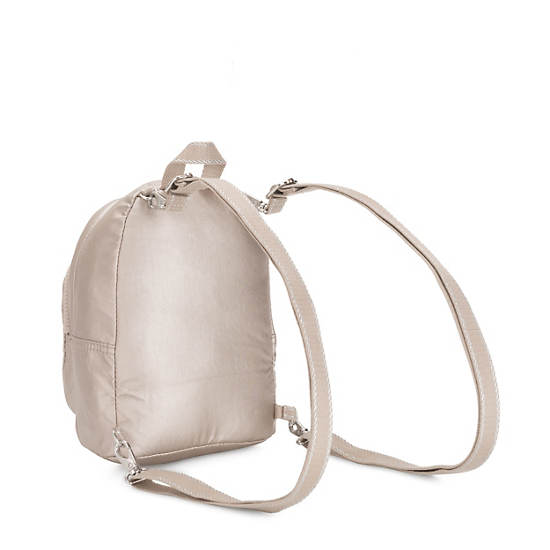 Delia Compact Metallic Convertible Backpack, Metallic Glow, large
