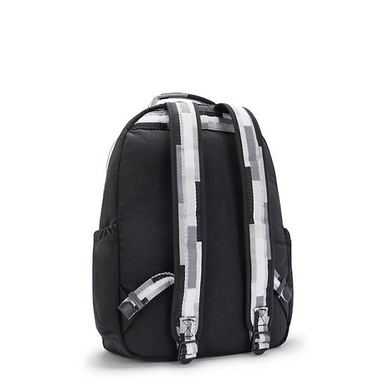 Seoul Large 15" Laptop Backpack, Jet Black Stripe, large