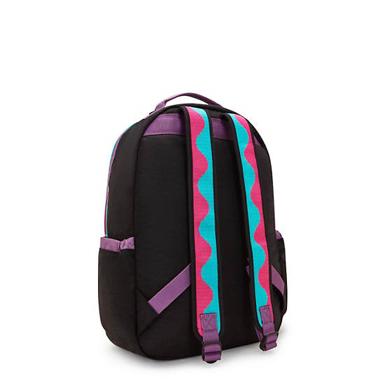 Seoul Large 15" Laptop Backpack, WavePop Jet Black, large