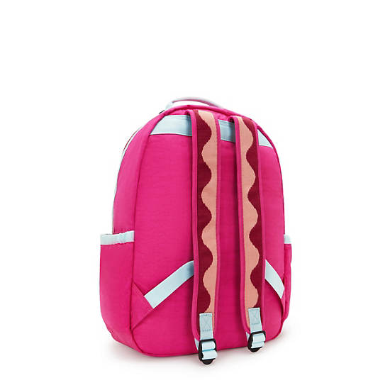 Seoul Large 15" Laptop Backpack, WavePop Azalea Pink, large