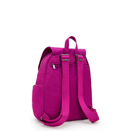 City Zip Small Backpack, Fuchsia Night, large