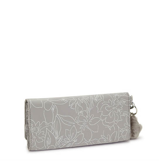 Rubi Large Printed Wristlet Wallet, Floral Sketch, large