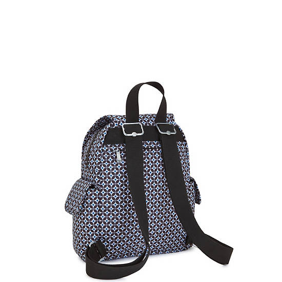 City Pack Mini Printed Backpack, Blackish Tile, large