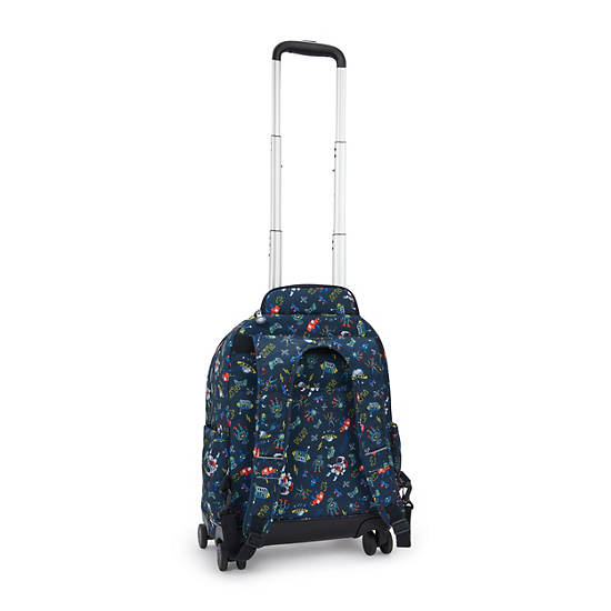 New Zea Printed 15" Laptop Rolling Backpack, Cool Orange, large