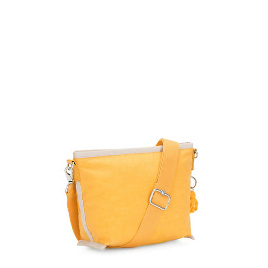Menta Shoulder Bag, Lemon Glaze Rainbow Zipper, large