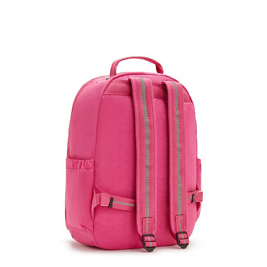 Seoul Large 15" Laptop Backpack, Primrose Pink Satin, large