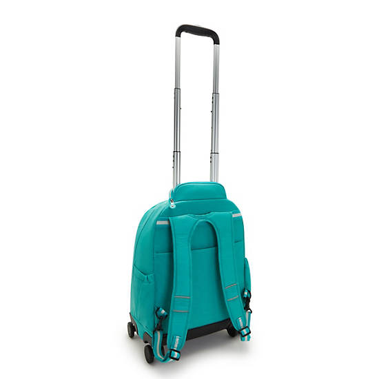 New Zea 15" Laptop Rolling Backpack, Turquoise Sea, large