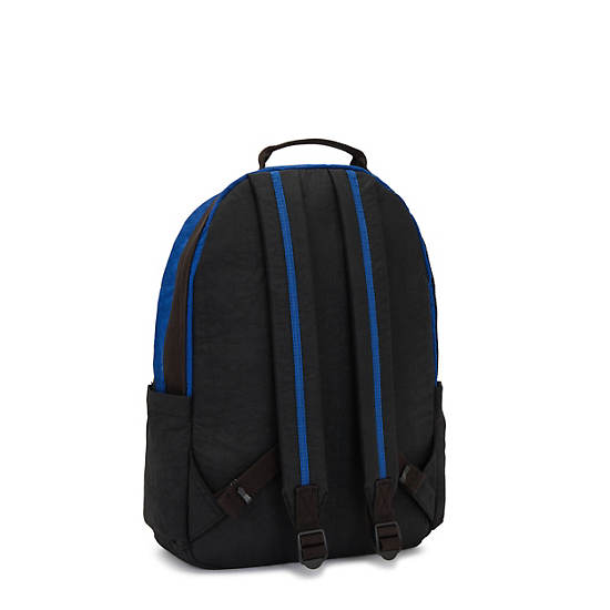 Damien Large Laptop Backpack, Black Blue Beige, large Damien Large Laptop Backpack, Black Blue Beige, large