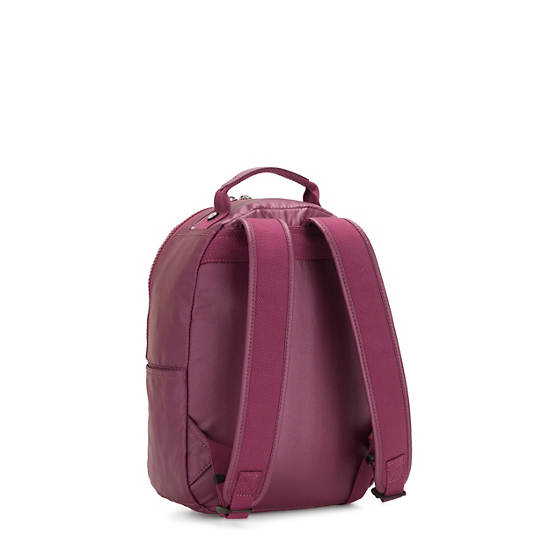 Seoul Small Metallic Tablet Backpack, Fig Purple Metallic, large