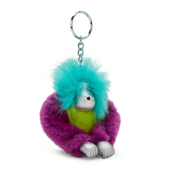 Fun Hair Sven Monkey Keychain, Diluted Blue, large