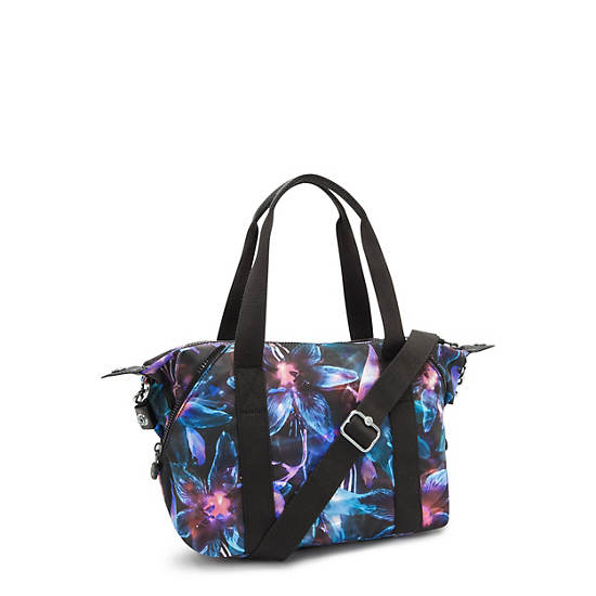 Art Mini Printed Shoulder Bag, Spectral Orchid, large