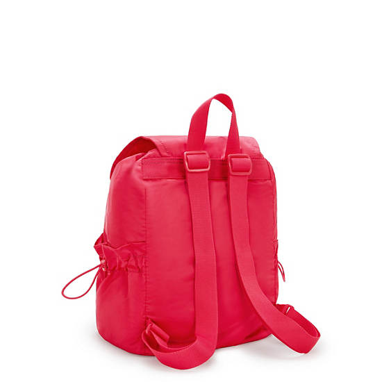 Joetta Smooth Satin Backpack, Simply Fucshia, large