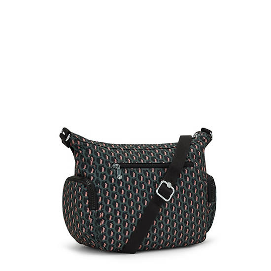 Gabbie Small Printed Crossbody Bag, 3D K Print, large Gabbie Small Printed Crossbody Bag, 3D K Print, large