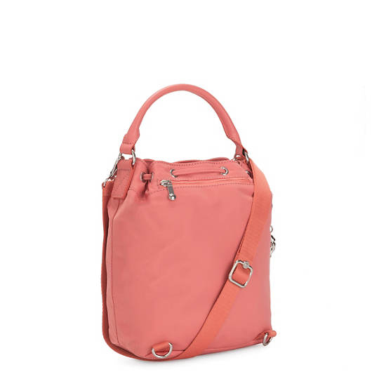 Violet Small Convertible Bag, Coral Pink, large