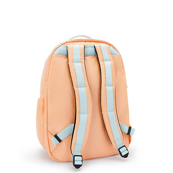 Seoul Extra Large 17" Metallic Laptop Backpack, Magical Orange, large