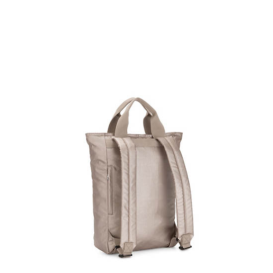 Dany Metallic Convertible Tote Backpack, Metallic Glow, large