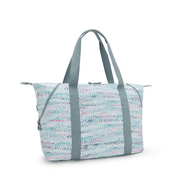 Art Medium Printed Tote Bag, Palm Tree Leaves, large