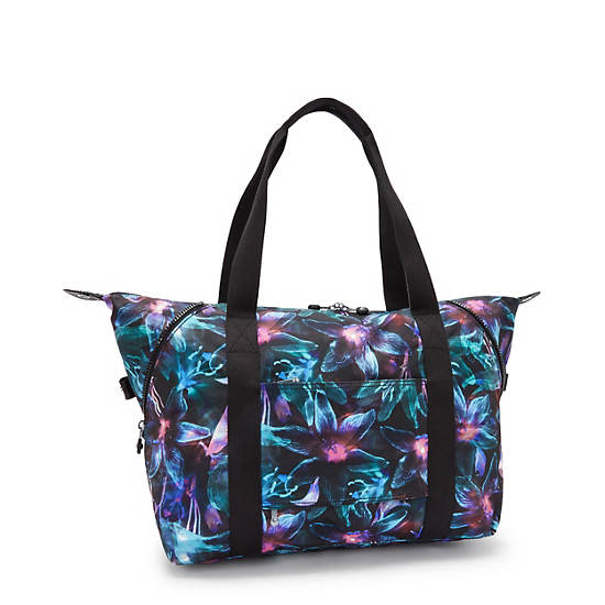 Art Medium Printed Tote Bag, Spectral Orchid, large