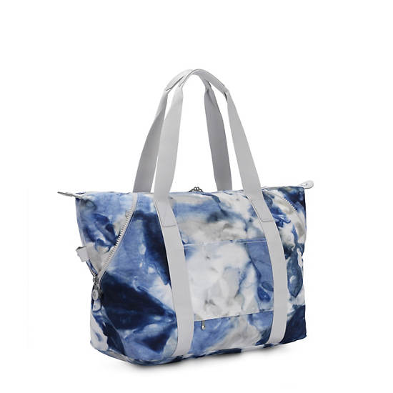 Art Medium Printed Tote Bag, Imperial Blue Block, large