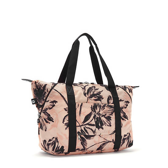 Art Medium Printed Tote Bag, Coral Flower, large
