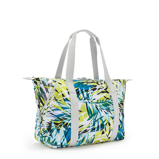 Art Medium Printed Tote Bag, Bright Palm, large