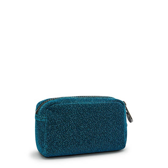 Gleam Small Sparkly Pouch, Going Out Turq, large