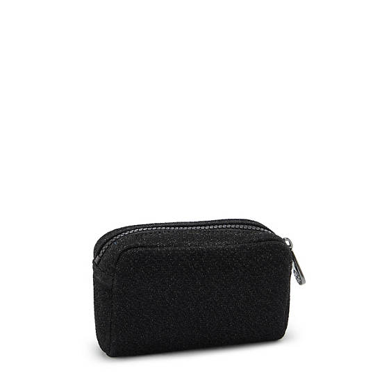 Gleam Small Sparkly Pouch, Going Out Black, large