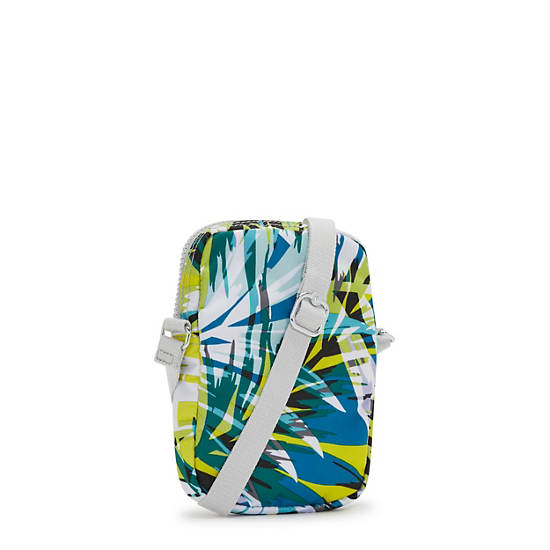 Debby Printed Crossbody Phone Bag, Bright Palm, large