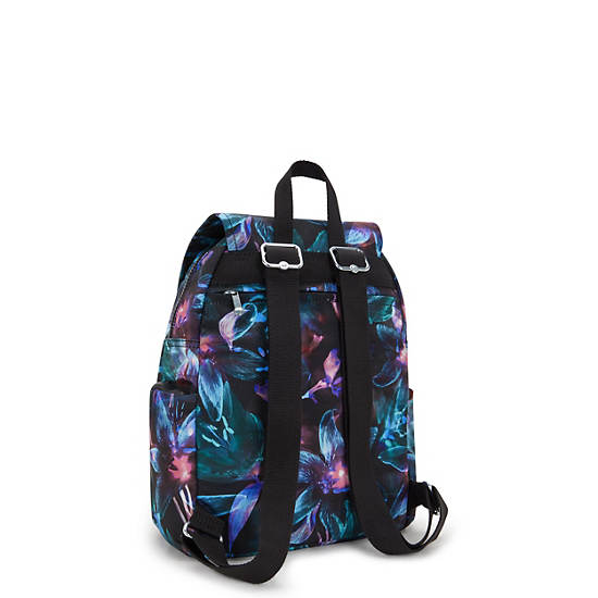 City Zip Small Printed Backpack, Spectral Orchid, large