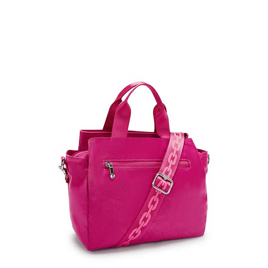 Cool Elysia Medium Satin Shoulder Bag, Fuchsia Night M, large