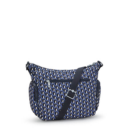 Gabbie Small Printed Crossbody Bag, 3D K Blue, large