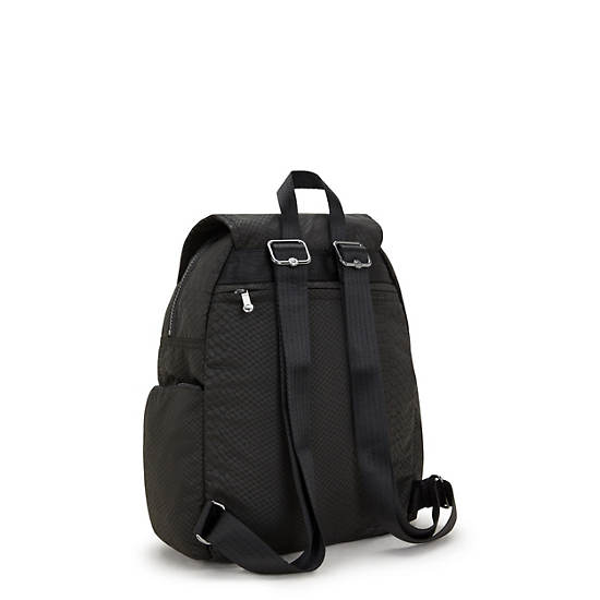 City Zip Small Printed Backpack, New Valley Black, large