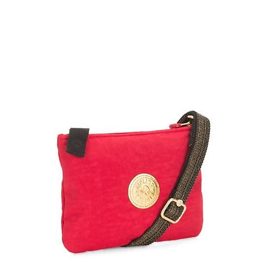 Mai Pouch Convertible Bag, Red Gold Flower, large