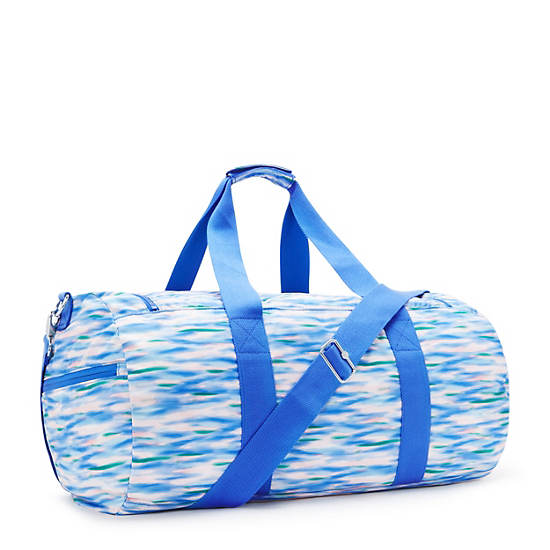 Argus Medium Printed Duffle Bag, Diluted Blue, large