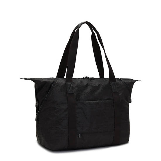 Art Medium Tote Bag, Urban Black Jacquard, large