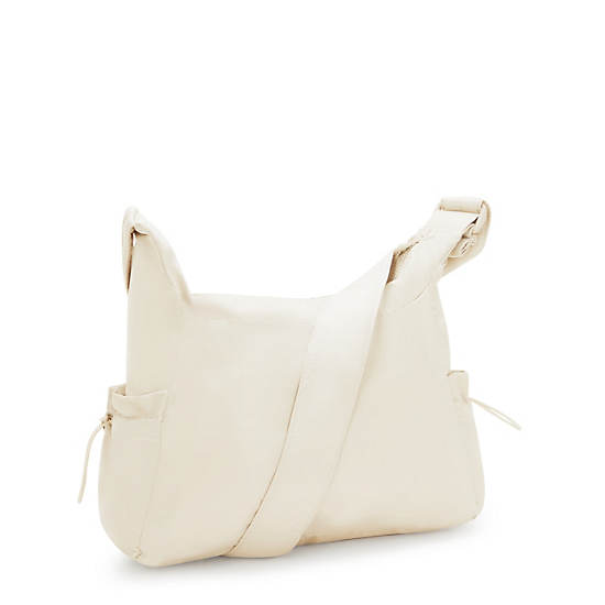 Gabb Small Smooth Satin Crossbody Bag, Simply Beige, large