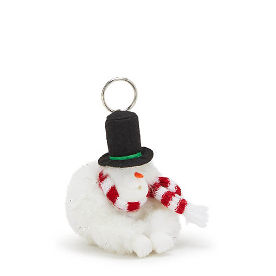 Snowman Monkey Keychain , Snowman White, large