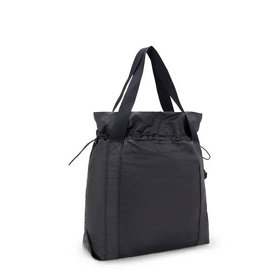 Elmar Smooth Satin Tote Bag, Simply Black, large