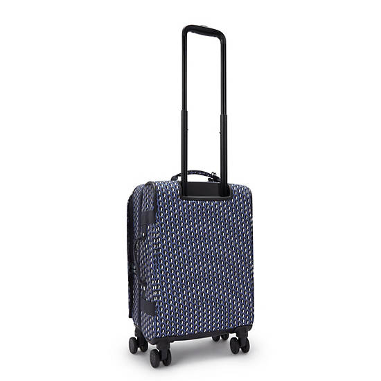 Spontaneous Small Printed Rolling Luggage, 3D K Blue, large