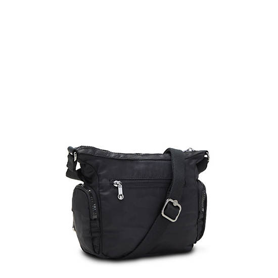 Gabbie Mini Crossbody Bag, Black Camo Embossed, large