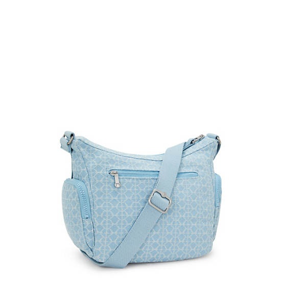 Gabb Small Printed Denim Crossbody Bag, Light Denim Jacquard, large