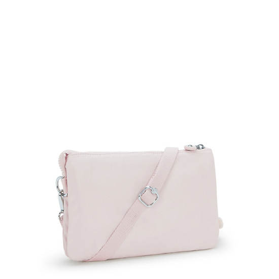 Riri Metallic Crossbody Bag, Pink Shine, large