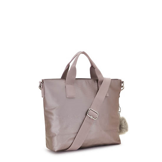 Zamora Metallic Tote Bag, Hazelnut Met GG, large Zamora Metallic Tote Bag, Hazelnut Met GG, large